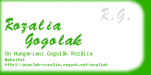 rozalia gogolak business card